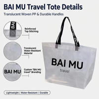 Sac en polypropylène tissé recyclé, sac fourre-tout laminé personnalisé, sac de shopping réutilisable en plastique avec logo, sac fourre-tout en polypropylène imperméable
