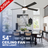Ventilateur de plafond intelligent 1stshine avec lumière, nouveau design, pales réversibles, flux d'air puissant, qualité durable, 6 vitesses, Wi-Fi TUYA, décoration intérieure