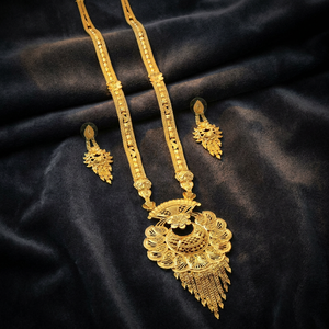 Wholesale 14K 18K 24K Micro Gold Traditional Floral Design Jewelry Set, Fashion Long Jewelry Set, Micro Forming Long Jewelry Set - Product Image 4