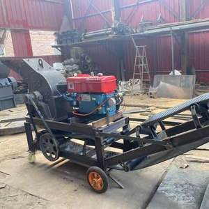 เครื่องบดหินแบบเคลื่อนที่ขนาดเล็ก ใช้เครื่องยนต์ดีเซล <span class=keywords><strong>ราคา</strong></span>ประหยัด พร้อมสายพานลำเลียง-มอเตอร์-ลูกปืน-เกียร์  กำลังการผลิต 10 ตัน/ชม. สำหรับบด<span class=keywords><strong>เศษ</strong></span>คอนกรีต หิน และวัสดุก่อสร้าง - Product Image 3