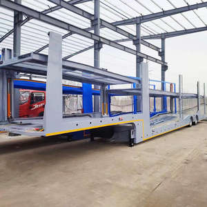 Semirremolque de Acero de Doble Plataforma y 2 Ejes para Transporte de 6-8 Autos, Fabricado en China - Product Image 5