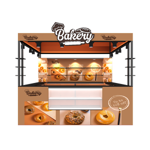 10x10ft tùy chỉnh xách tay khung nhôm LED thiết kế triển lãm thương mại triển lãm Cafe Bar hiển thị gian hàng - Product Image 2