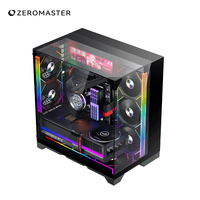 Casing PC MATX ITX Mendukung GPU 400mm, Pendingin CPU 157mm, PSU 200mm, 4 Slot PCIe, Kaca Temper, untuk Pembuat PC Gaming