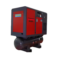 Compresseur d'air à vis intégré haute pression 20HP 16bar 4-en-1 VSD Dryer Réservoir Peinture 380V Moteur 16bar Compresseur haute pression