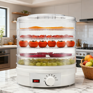 Deshidratador de Frutas Eléctrico Compacto de 5 Bandejas, Secador de Ahorro de Energía para Almacenamiento en la Cocina del Hogar - Product Image 1