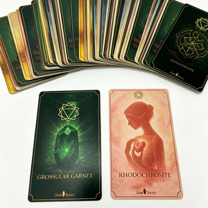 Baraja de <span class=keywords><strong>Cartas</strong></span> del <span class=keywords><strong>Tarot</strong></span> Premium con Borde Dorado y Caja Magnética Larga, Impresión de <span class=keywords><strong>Cartas</strong></span> del Oráculo de Cristal Personalizadas, Soporte de Diseño Gratuito, Certificado FSC - Product Image 2