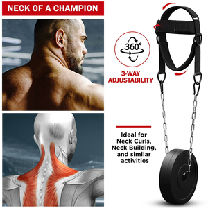 MKAS Gimnasio Boxeo Fuerza Fortalecedor Entrenador 4MM Acolchado Cuello Cabeza Arnés Ejercitador Cuello Arnés Levantamiento de pesas Entrenamiento - Product Image 3