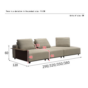 İtalyan tarzı büyük düz oturma odası kanepe ışık lüks uzanmış döşemeli ince keten modeli odası modülü kombinasyonu - Product Image 6