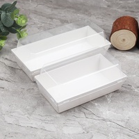 Conteneur à sushi rectangulaire personnalisé Sunshine Wholesale, empilable, en carton blanc, emballage alimentaire jetable, transparent