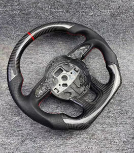 Volante <span class=keywords><strong>Interior</strong></span> de Cuero Perforado y Fibra de Carbono para Modelos de Automóviles <span class=keywords><strong>Audi</strong></span> Q3 Q5 Q7 R8 <span class=keywords><strong>TT</strong></span> Roadster RS TTS 2008-2019 2010-2013 - Product Image 5