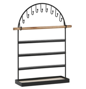 <span class=keywords><strong>Tige</strong></span> de <span class=keywords><strong>montre</strong></span> avec <span class=keywords><strong>bracelet</strong></span> Présentoir à bijoux multicouche avec collier Crochet Boucles d'oreilles Porte-clou Anneau Plateau - Product Image 1