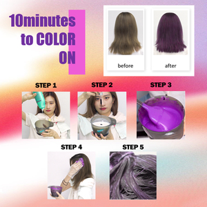 Crema Colorante per Capelli all'Ingrosso, Semi-Permanente, per Uso Domestico, Senza Irritazioni, Senza Ammoniaca, Tinta Liquida alle Erbe - Product Image 2