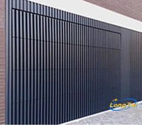 LONG TAI China Puerta de garaje personalizada de alta calidad Rejilla horizontal eléctrica moderna Puerta DE GARAJE DE ALUMINIO EE. UU. Para Villa
