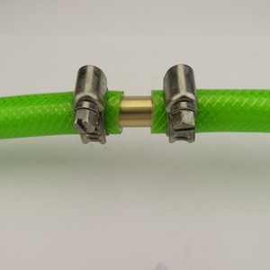 Brass <b>Hose</b> Connector 1 Inch 25 Mm Cylindrical With Stainless Steel <b>Clamp</b> For Garden Water <b>Hose</b> Fitting - Product Image 4