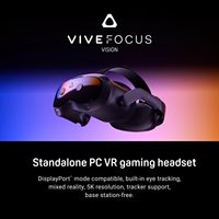 Casque de réalité mixte et de réalité virtuelle pour PC HTC Vive Focus Vision, compatible avec le mode DisplayPort