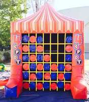 Jeu de Tic Tac Toe gonflable 4 points et jeux de sport de carnaval Tic Tac Toe gonflables