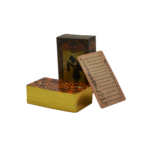 2025 Maravillosa adivinación predictiva Impermeable Astrología Oracle Deck Terrific Gold Plastic <span class=keywords><strong>Tarot</strong></span> Cards Juegos de mesa de papel - Product Image 1