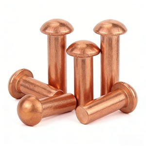 <span class=keywords><strong>Rivet</strong></span> en cuivre massif à tête semi-ronde, style capuchon rond, en stock - Product Image 1