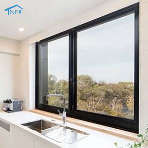 Nfrc as2047 tiêu chuẩn hiện đại Đôi Ba Tempered Glass bão tác động Hợp kim nhôm ngang trượt Windows cho ban công - Product Image 1