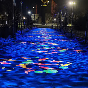 Projecteur publicitaire personnalisé avec logo pour affichage au sol lors de festivals et événements festifs en parc - Product Image 1