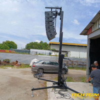 Torre de Elevación Line Array de Aluminio y Acero de 400 kg de Capacidad, 5.4 m de Altura de Elevación, Certificación TUV CE, Directo de Fábrica, para Eventos en Interiores/Exteriores