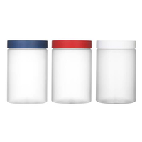 Bouteille en plastique transparente personnalisée pour animaux de compagnie, bocal en plastique givré pour bonbons gélifiés avec bouchon à sécurité enfant, 8 oz, logo imprimé, bocal en plastique mat