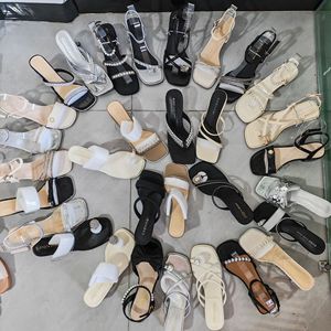 Sandali da donna con tacco alto in PU, alla moda, estivi, da festa, nuovi, con punta aperta, design misto, all'ingrosso - Product Image 1