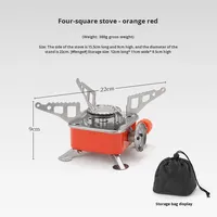Réchaud à gaz portable pliable avec logo personnalisé, mini brûleur carré pour le camping en plein air et la caravane, ustensiles de cuisine