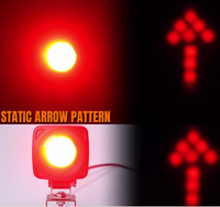 Nouveau 15W avertissement ligne arquée éclairage Signal chariot élévateur lumière rouge et bleu flèche statique voiture lumière accessoires