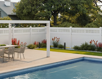 Pagar Privasi PVC Modern Premium dengan Kisi Horizontal Dekoratif