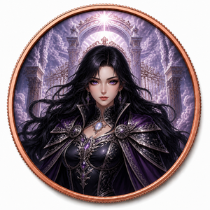 Moneta Commemorativa Personalizzata da 1 OZ in Rame Puro .999, <span class=keywords><strong>Guerriero</strong></span> Gotico della Luna, Oggetto da Collezione Fantasy - Product Image 6