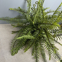 Fougère artificielle en cuir synthétique 40cm 47cm 62cm, branche de verdure en faux cuir pour la décoration de la maison, du bureau, de l'hôtel, des mariages, vente en gros