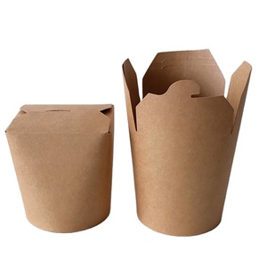 Boîte à nouilles personnalisée en papier kraft brun de qualité alimentaire avec finition brillante ou mate, emballage en gros idéal pour les restaurants - Product Image 6