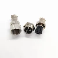 Connecteur d'aviation DIN GX16, mâle et femelle, prise de câble, connecteur circulaire métallique à 3 broches, 16 mm