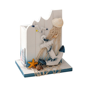 ที่ใส่ปากกาสไตล์เมดิเตอร์เรเนียน กล่องเก็บของตกแต่งบ้านงานฝีมือไม้ - Product Image 4