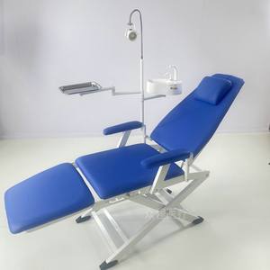 Sillón Dental Portátil Zc Zc015 Azul Manual con Escupidera Integrada y Luz para Uso Clínico - Product Image 4