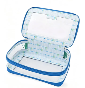 Sac de voyage Mahjong grande capacité, organisateur de maquillage transparent personnalisé <span class=keywords><strong>Ava</strong></span> Factory avec pompon pour soirée de jeu portable - Product Image 5