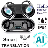 Nouveaux écouteurs sans fil sportifs à crochet d'oreille avec batterie LED et chipset JL YYK-Q39, traduction IA, pour voyage et études