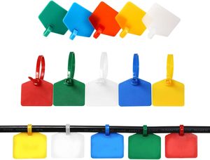 Etiquetas para Cables, Etiquetas de Nylon para Organización de Cables, Lazos de Sujeción Coloridos e Impermeables, Marcadores con Cierre Autoadhesivo - Product Image 3