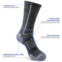 Chaussettes de travail athlétiques en coton rembourrées Chaussettes de travail pour randonnée sportive Chaussettes de travail évacuant l'humidité
