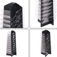 Porte-revues en acrylique sur pied avec étages portables pour présentoir de brochures de journaux