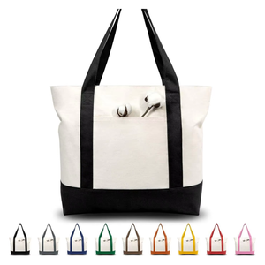 Tùy chỉnh <span class=keywords><strong>Tote</strong></span> túi dây kéo hàng đầu đóng cửa, cần thiết hàng ngày tái sử dụng tùy chỉnh in Logo Canvas <span class=keywords><strong>Tote</strong></span> Túi - Product Image 2