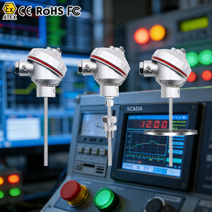 RTD thermocouple Pt100เซ็นเซอร์ RTD Probe RTD thermocouple ประเภท Pt100 <span class=keywords><strong>K</strong></span> Pt100 0 10V เครื่องส่งสัญญาณ - Product Image 1