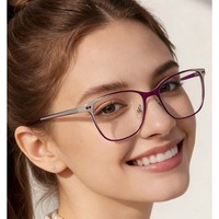 Gafas Ópticas al por Mayor, Monturas de Gafas de Ojo de Gato, Gafas de Diseño, Monturas Metálicas Personalizadas, Gafas de Lectura Ópticas