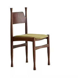 Casual Backrest Chair French-style Light Luxury Retro <b>Dining</b> Chair Vintage Solid Wood <b>Armchair</b> for Living Room Home Use - Product Image 5