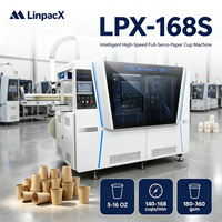 LinpacX LPX-168S Macchina Intelligente ad Alta Velocità per Bicchieri di Carta, Semi-Automatica e Completamente Automatica, Capacità Produttiva 168 Pezzi/Minuto