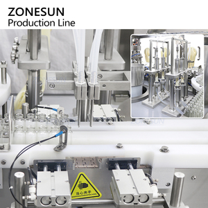 Ligne de production de remplissage, de bouchage et d'étiquetage automatique à grande vitesse ZONESUN ZS-FAL180V14 avec pompe céramique servo pour flacons liquides - Product Image 6