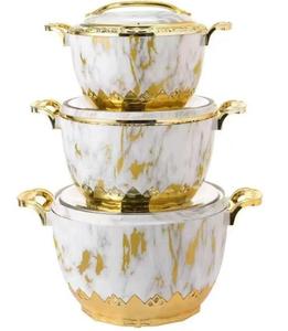 Chauffe-Plats Géant <span class=keywords><strong>de</strong></span> Luxe Premium 3L 5L 7L – Ensemble Style Marbre, Marmite Isotherme en Acier Inoxydable, Plat <span class=keywords><strong>de</strong></span> Service Buffet – Promotion USA - Product Image 3