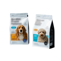 Sacs personnalisés imprimés pour aliments pour animaux, pochettes refermables transparentes à fenêtre, sacs de stockage haute barrière pour nourriture pour chats et chiens
