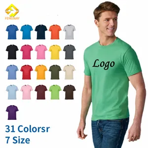 Fengway 2024 하이 퀄리티 패션 남여 공용 티셔츠 사용자 정의 로고 일반 100% 면 남성 티셔츠 티